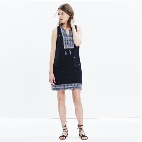 MADEWELL Embroidered Suncoast Dress - 8 - Picture 1 of 6